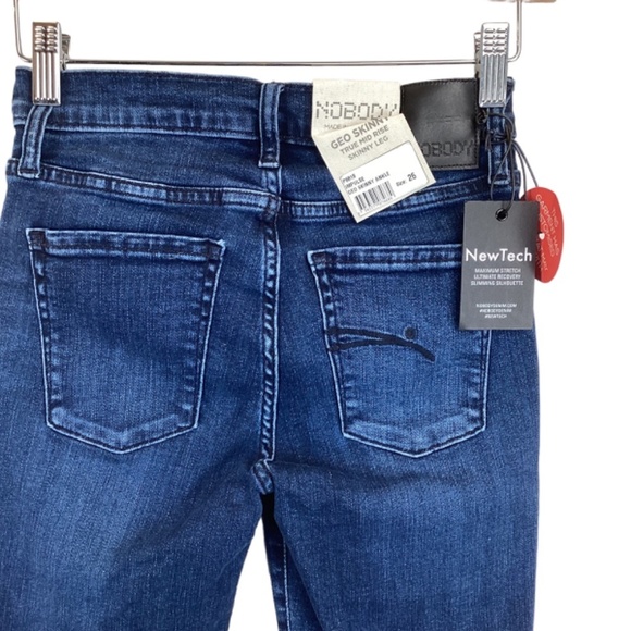 Nobody Geo Skinny True Mid Rise jeans size 26 NWT DArk Denim Stretch - Picture 7 of 9